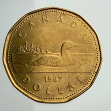 1987 Canada One 1 Dollar Coin Loonie KM# 157 JJ002