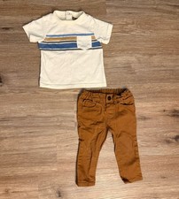 Casual Little Boys Outfit. Size 12 Months. Small Mark On Pants In Picture