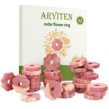 Cedar Blocks for Clothes Storage, 32 Pack Cedar Rings, Aromatic Scent Cedar Plan