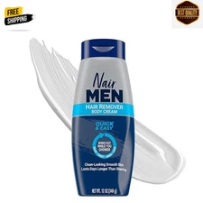 Nair Men Body Cream Hair Remover, Body Hair Removal Cream, 12 Oz