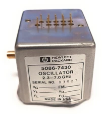 HP/Agilent 5086-7430, 2.3-7GHz RF Microwave Yig Oscillator Module , Bent Cover