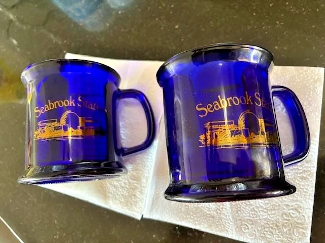 VTG Pair - Seabrook Nuclear Station (N.H.)  Blue/Gold Mugs - 4" x 3.5" - Unused - Image 2 of 4