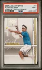 2007 ACE AUTH STRAIGHT SETS FOIL #34 ROGER FEDERER 41/99 PSA 9