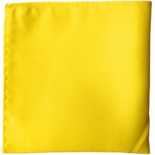 New Men's Polyester pocket square hankie yellow prom wedding special occasion