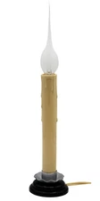 7 Inch Electric Rustic Country Candle Lamp with On/Off Switch, 5 Foot Ivory Cord