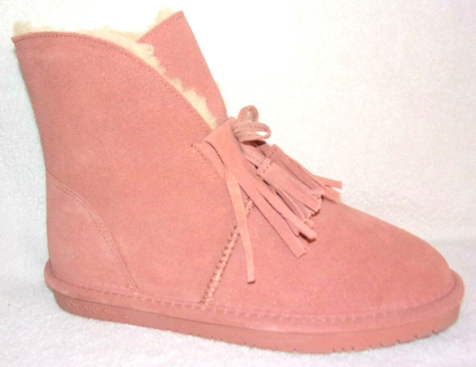 BEARPAW CHRISTIE DUSTY ROSE SUEDE SHORT 