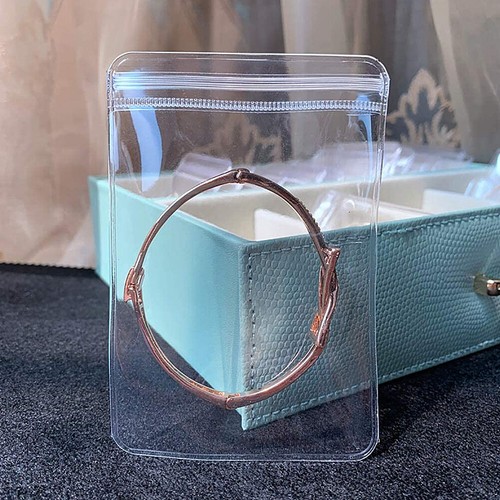 US 100 Pack PVC Clear Jewelry Anti Oxidation Zipper Bags Anti-tarnish Organizers - 第 19/68 張圖片