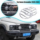 <!--F#f_0-->Silver Front Fog Light Lamp Cover Trim Ring For Ineos Grenadier 2020-2024<!--F/-->