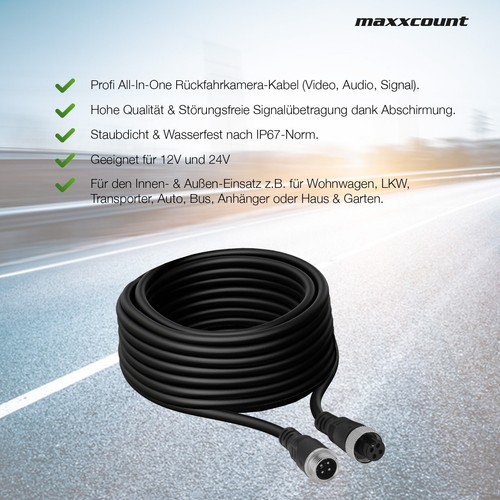Rückfahrkamera Verlängerungskabel 4-Pin Schraubverbindung 15M - Picture 3 of 7