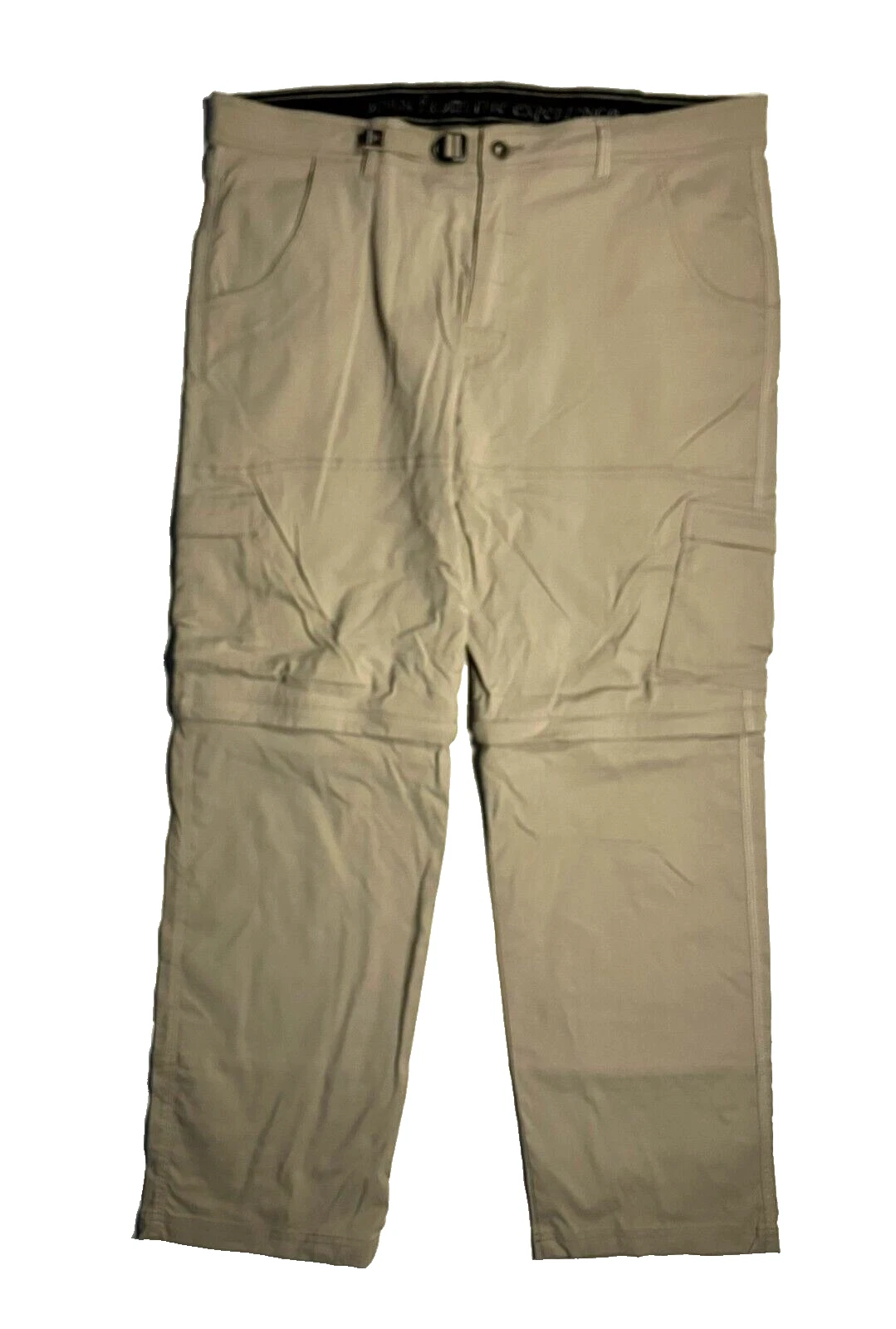 PRANA Brown Nylon/Spandex CONVERTIBLE OUTDOOR PANTS Spring Hike Shorts Men 40x32