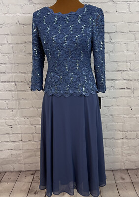 sachin and babi light blue dress Alex Evenings Plus Size V-Neck Sleeveless A-Line Ball Gown