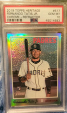 2019 Topps Heritage Fernando Tatis Jr. Chrome Refractor /569 - PSA 10 #517 RC!!!