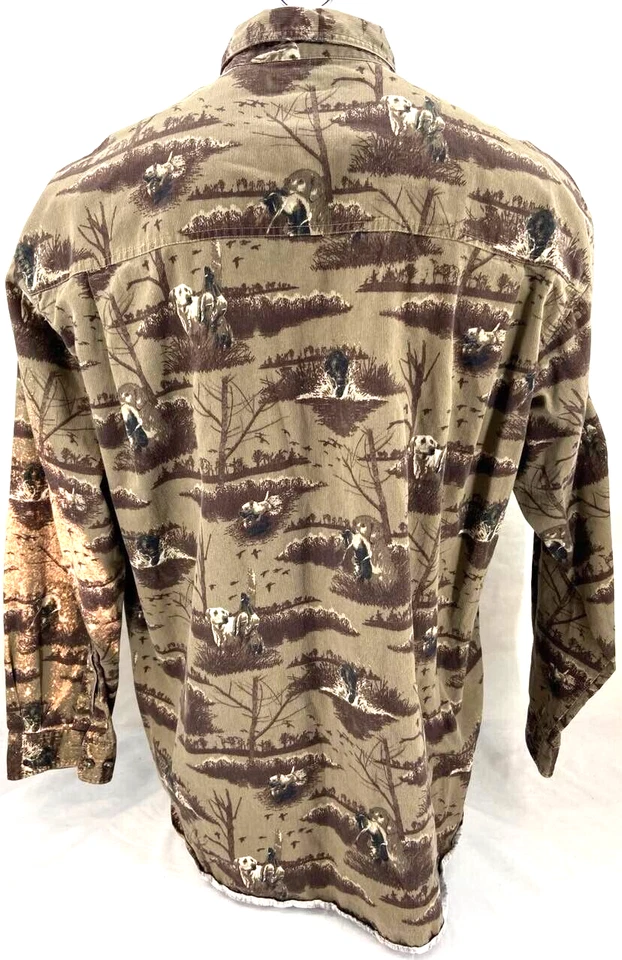 Camisa LS Columbia River Lodge Pana Camuflada Cuello Abotonado Para Hombre XXL Foto 4 de 4