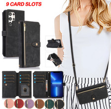 Crossbody Leather Zipper Wallet Card Women Case Bag Phone Cover For Moto G Pure