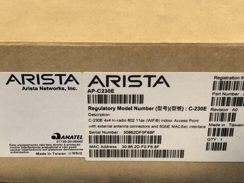 ARISTA AP-C230E RADIO TRI, 4X4 5GHZ - 2X2 2,4GHZ - Foto 2 di 7