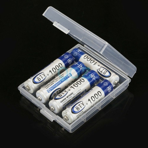 8x Clear Plastic AA AAA Battery Box Storage Case Cover Batteries Holder 5 Grid - Picture 7 of 7