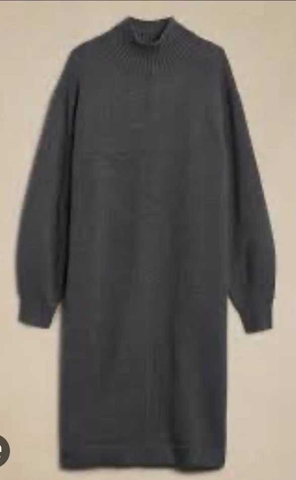Banana Republic Knee Length Sweater Dress Dark Gray Size S NWOT - Image 4 of 4