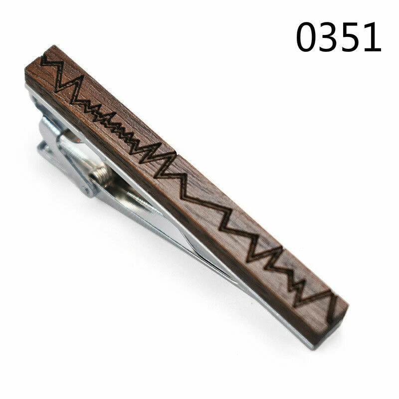 Camisa Para Hombres Novio Madera Corbatas Clips Accesorio Corbata Barra Cierre De Colección Regalos Elegante Foto 2 de 4