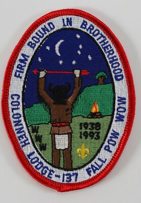 Vintage 1993 Colonneh 137 Fall Pow Wow 55th WWW OA Boy Scouts BSA Camp Patch
