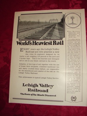 LVRR - Original Werbung World's Heaviest Rail Route of The Black Diamond