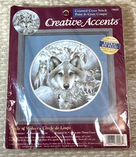 Vintage Dimensions Creative Accents Counted Cross Stitch Kit Circle of Wolves