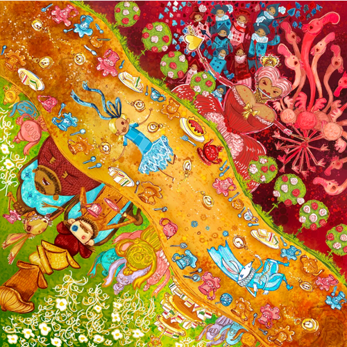 Wooden Jigsaw Puzzle StumpCraft Alice Feats Multicoloured 277 Thick Pieces