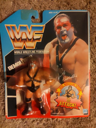 WWF Hasbro blue card Demolition Ax 1990 Extremely ...