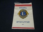 Vintage Lions Club Banner Flag 1993 Istanbul Turkey Central Yunus O. Signed