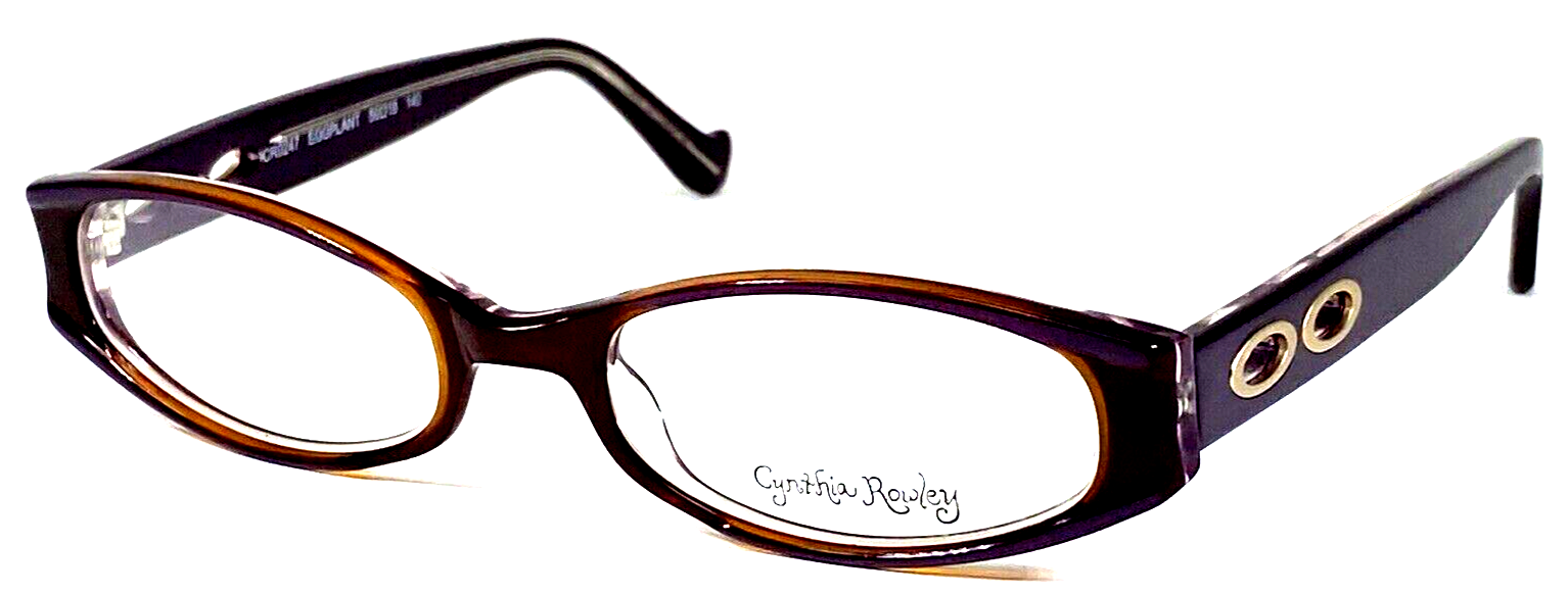 CYNTHIA ROWLEY CR0247 NOS Eggplant Purple Eyeglasses Frame 50-18-140