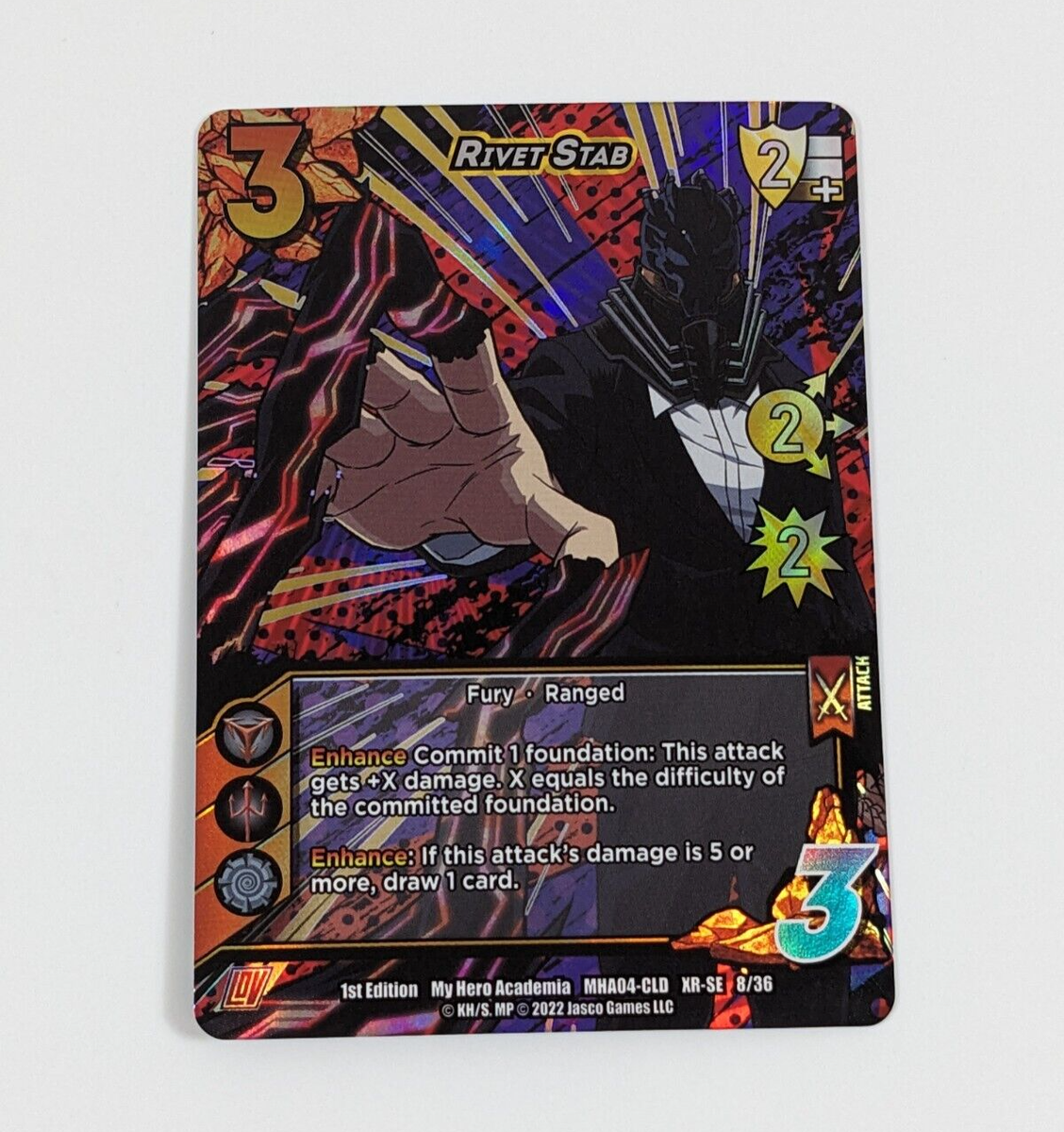 MY HERO ACADEMIA TCG LOV MHA04 1st Ed RIVET STAB XR Foil EX/NM | eBay