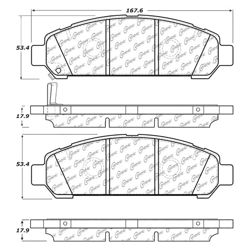 Juego de 2 pastillas de freno de cerámica delanteras + traseras centradas para Toyota Venza Foto 4 de 4