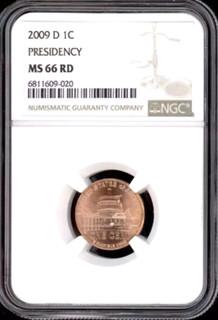 2009 D LINCOLN PRESIDENCY CENT NGC MS66RD UNC DETAILED COIN #AJ