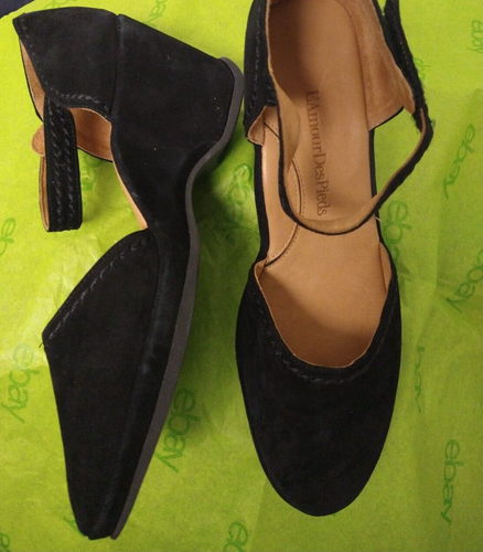 NWOB Womens L'Amour Des Pieds Size 11 Medium ORVA Suede Leather Pumps Black - Picture 2 of 7