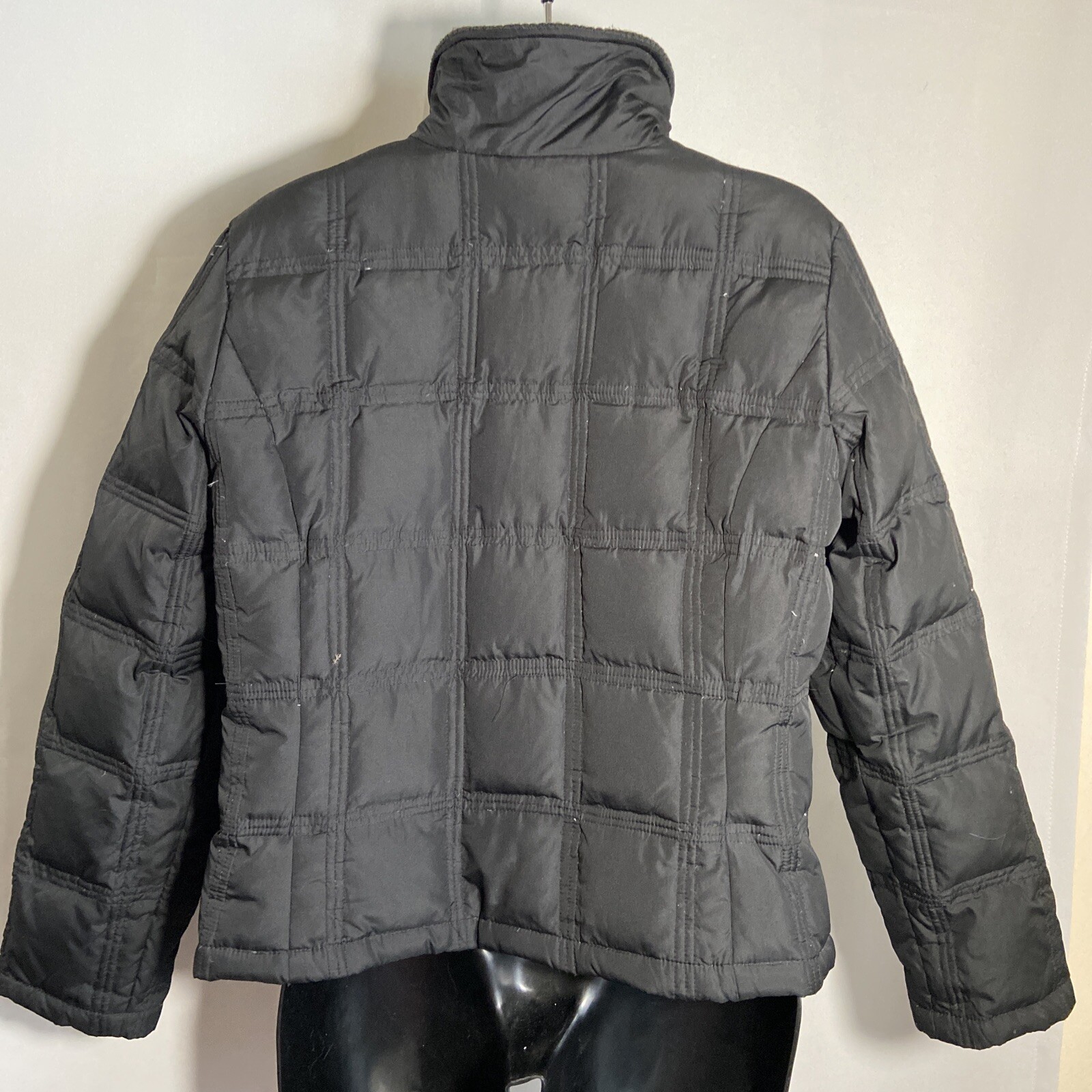 IZOD PerformX Quilted Puffer Jacket Womens LARGE Long Sleeve DOWN Filled Zip Up image 5