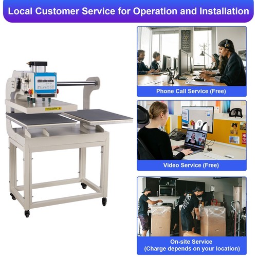 16''x24'' Heat Press Machine w Pneumatic Up Slide 2 Platens &LCD ...