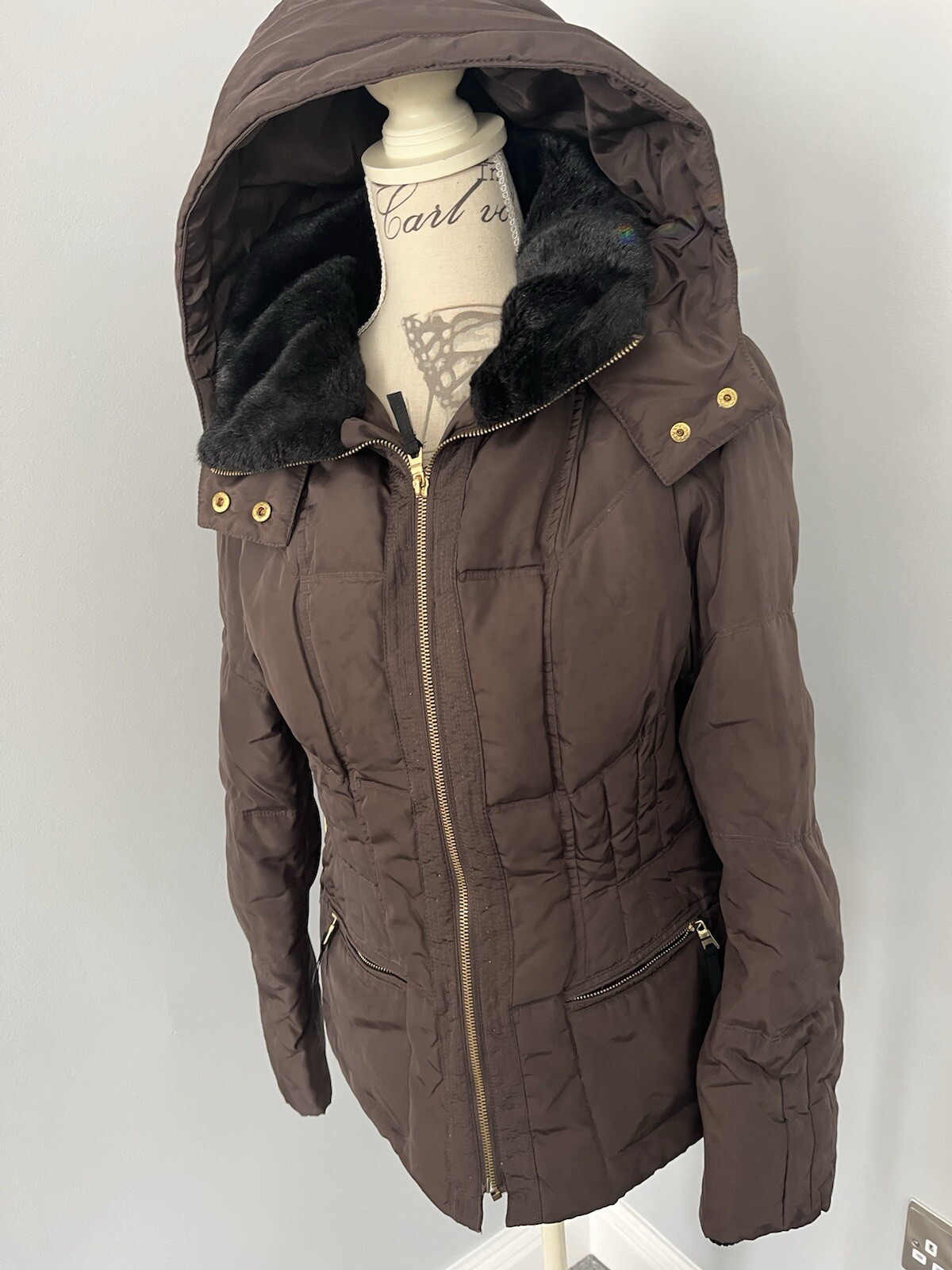 Zara Basic Down Brown Jacket Size EUR Large - image 2