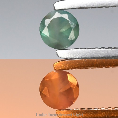💎 0,12ct 3mm runder natürlicher grüner Alexandrit - Russland Edelstein
