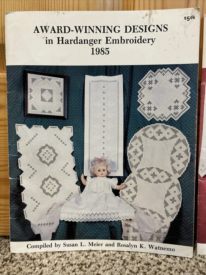 3 Vintage OOP Award Winning Hardanger Embroidery Designs 1985 1986 Favorites - Image 2 of 4
