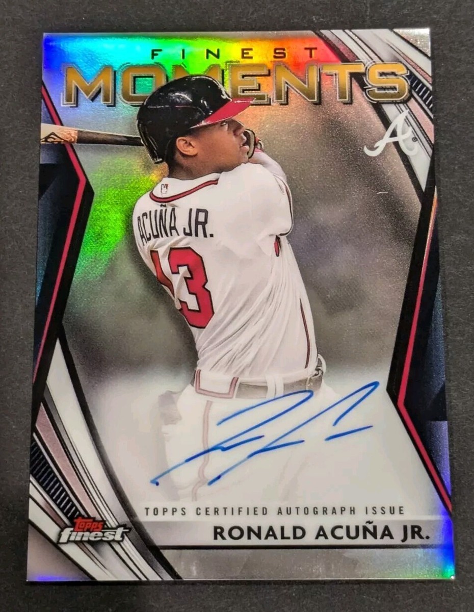2021 Topps Finest Moments Ronald Acuna Jr Auto Refractor Autograph 