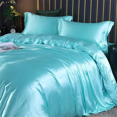 Luxury Blending Natural Mulberry Silk Bedding Set Duvet Cover Set with Sheets - Picture 31 of 56