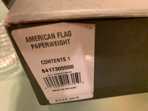 Pisapapeles Waterford con forma de bandera americana de cristal ¡EE. UU.! - Imagen 2 de 5