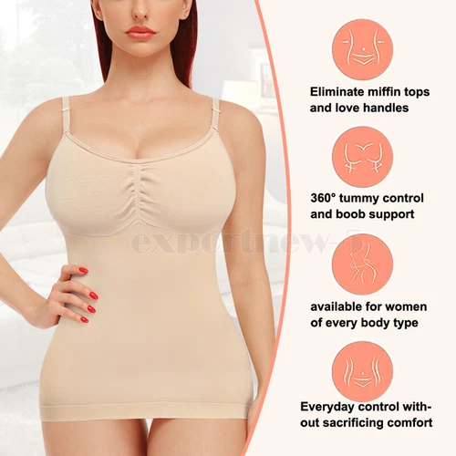 Lady Cami Tummy Firm Control Body Shaper Slimming Waist Shapewear Seamless Vest - Picture 3 of 41