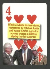 Bill Clinton Yasser Arafat Neat Playing Card #0Y9S