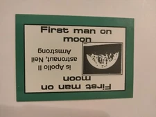 PERSPECTIVE Time Line Game 1ST MAN ON THE MOON 1992 card used History free ship