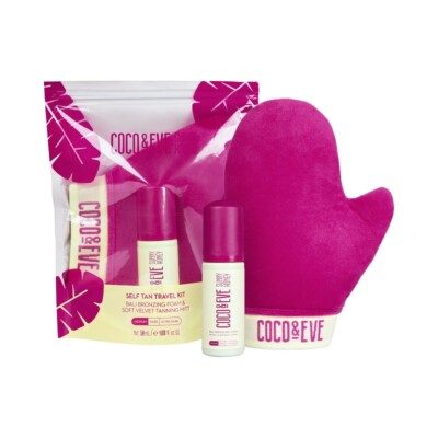 COCO & EVE Set Self Tan Reise Medium Bräunungs-Schaum 50ml + Soft Velvet