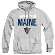 University of Maine Adult Pullover Hoodie Stacked, Athletic Heather, S-3XL