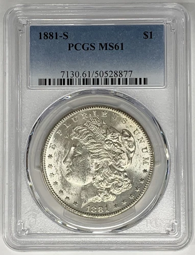 1881-S Morgan Silver Dollar PCGS MS 61 Looks Better (21) B