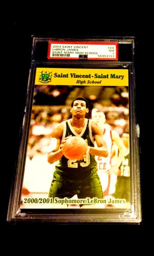 Lebron James Rookie 2003 PSA Graded Rare Basketball Saint Vincent Mary 1 Lakers
