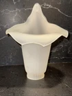 Vtg~Jack in the Pulpit~Rare 9” Light~Lamp Shade~Frosted Glass~2 1/8” Opening