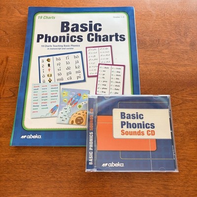 ABEKA Basic Phonics Charts And Phonics Sounds CD Set Homeschool Good Condition